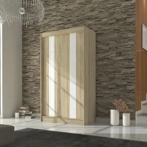 BOXED BROOKLEN 2 DOOR SLIDING WARDROBE SONOMA (2 BOXES)