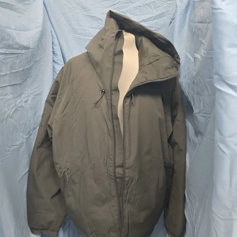 LEFTIES HOODED PUFFER JACKET – OLIVE GREEN, XL (EU 44)