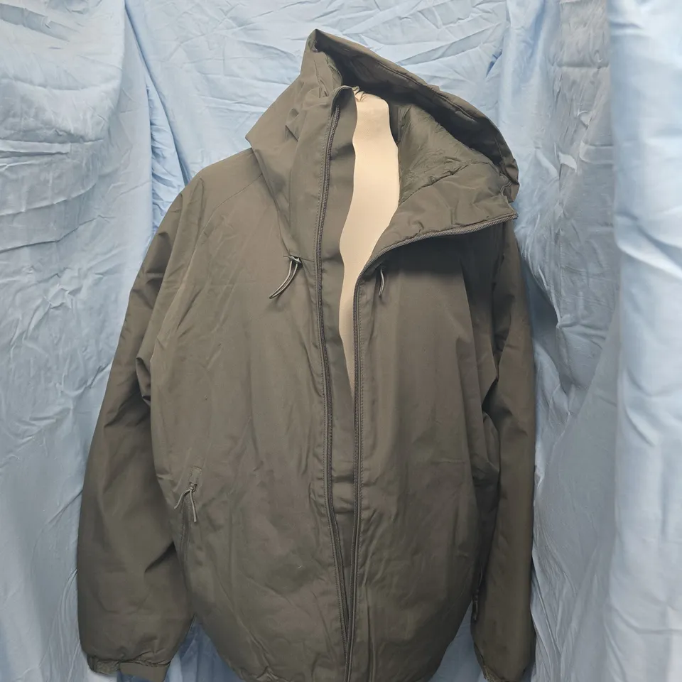 LEFTIES HOODED PUFFER JACKET – OLIVE GREEN, XL (EU 44)