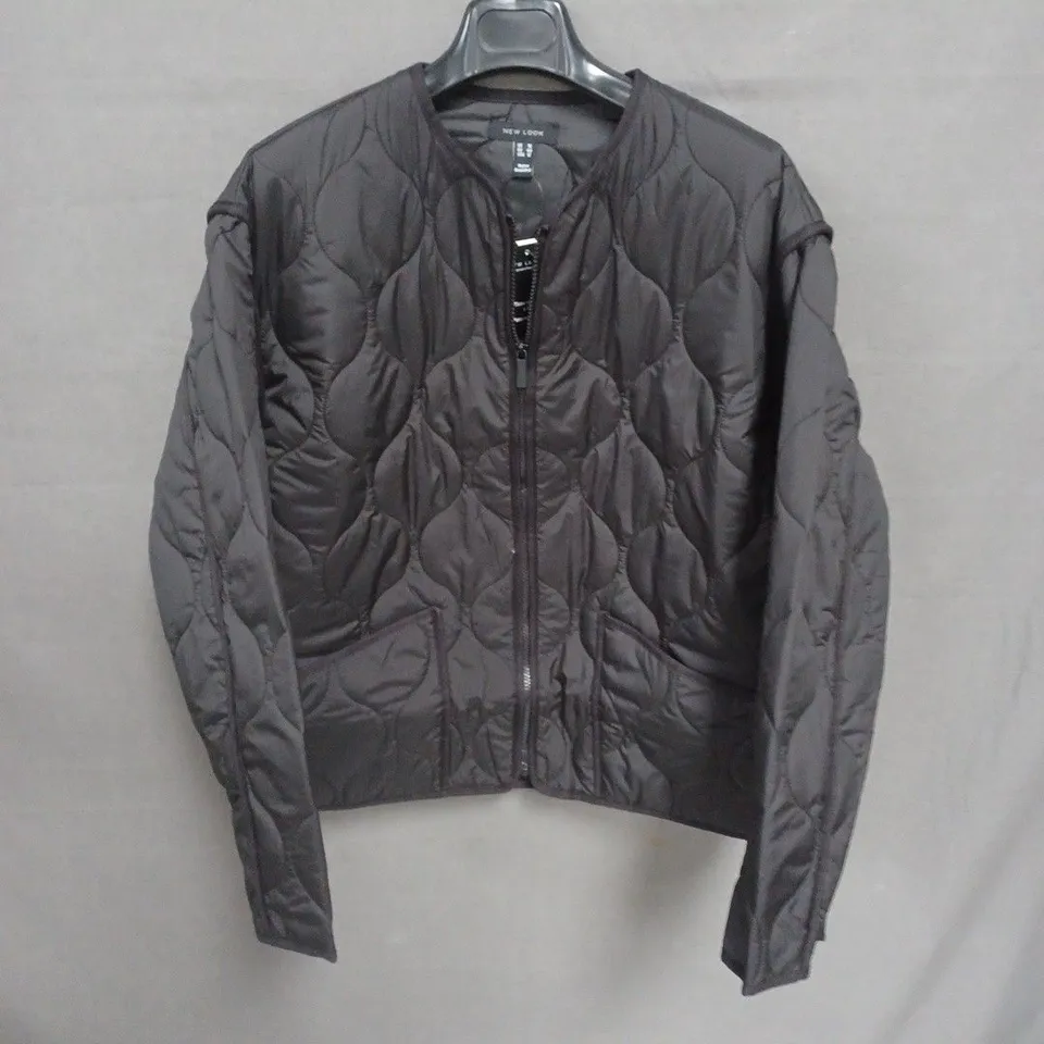 NEW LOOK WOMEN'S QUILTED JACKET – BLACK, UK 16 (EU 44)