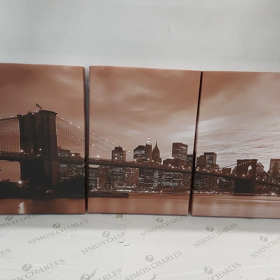 WRAPPED NEW YORK CITY BRIDGE CANVAS PAINTING (1 ITEM)