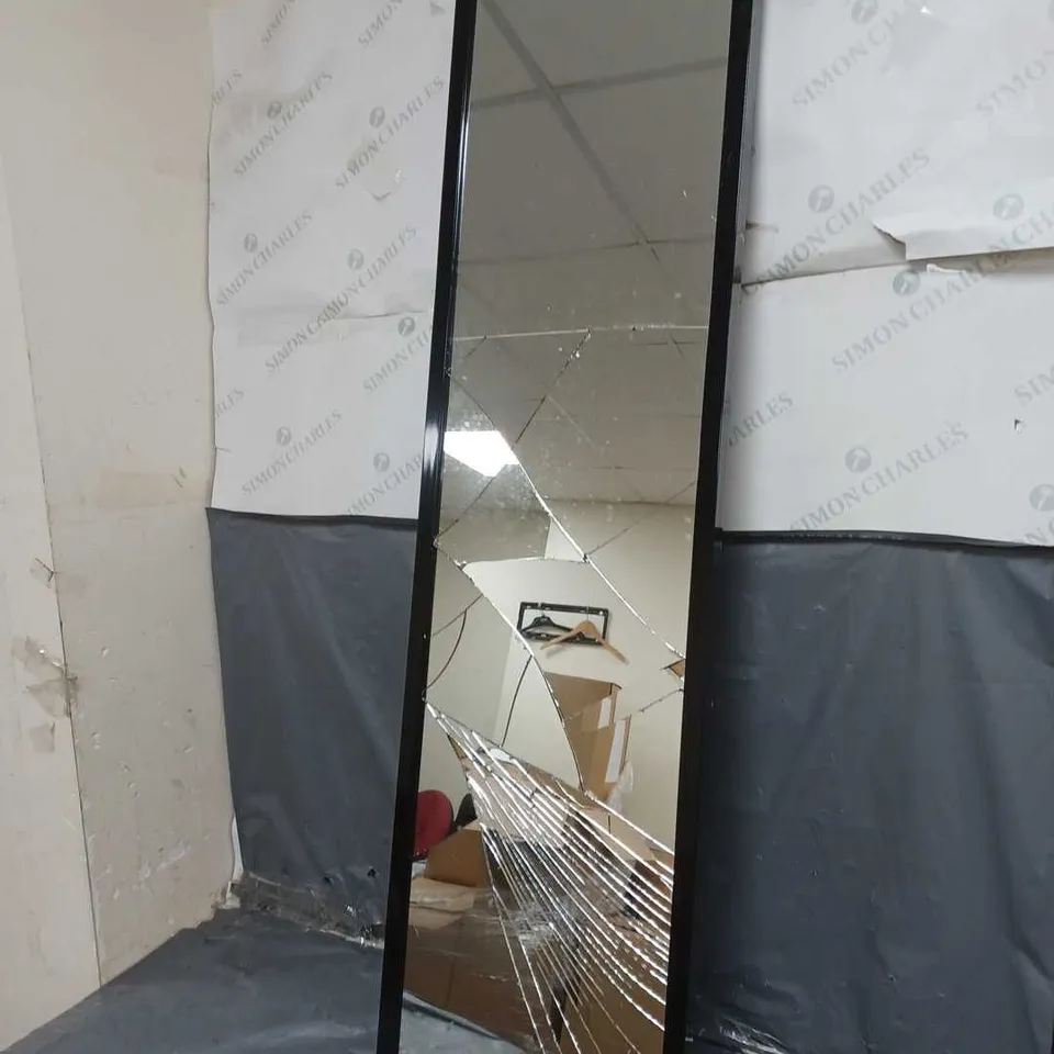 TALL RECTANGULAR MIRROR IN BLACK - COLLECTION ONLY RRP £29