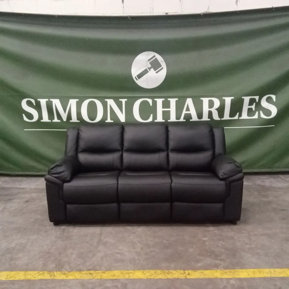 ALBION LUXURY FAUX LEATHER HIGH BACK 3 SEATER SOFA RRP £599