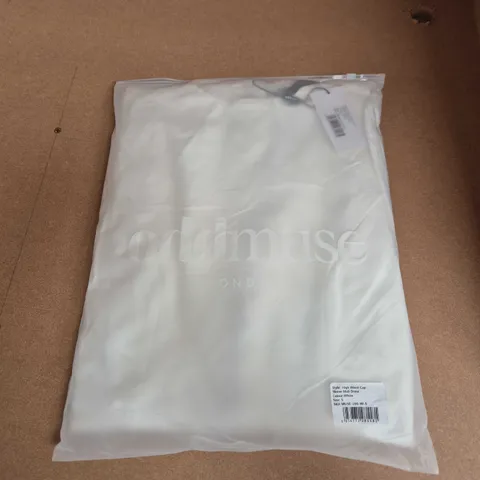 BAGGED ODDMUSE HIGH WAIST CAP SLEEVE MIDI DRESS IN WHITE - SMALL