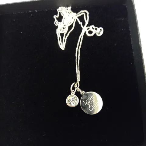 PERSONALISED STERLING SILVER PENDANT NECKLACE