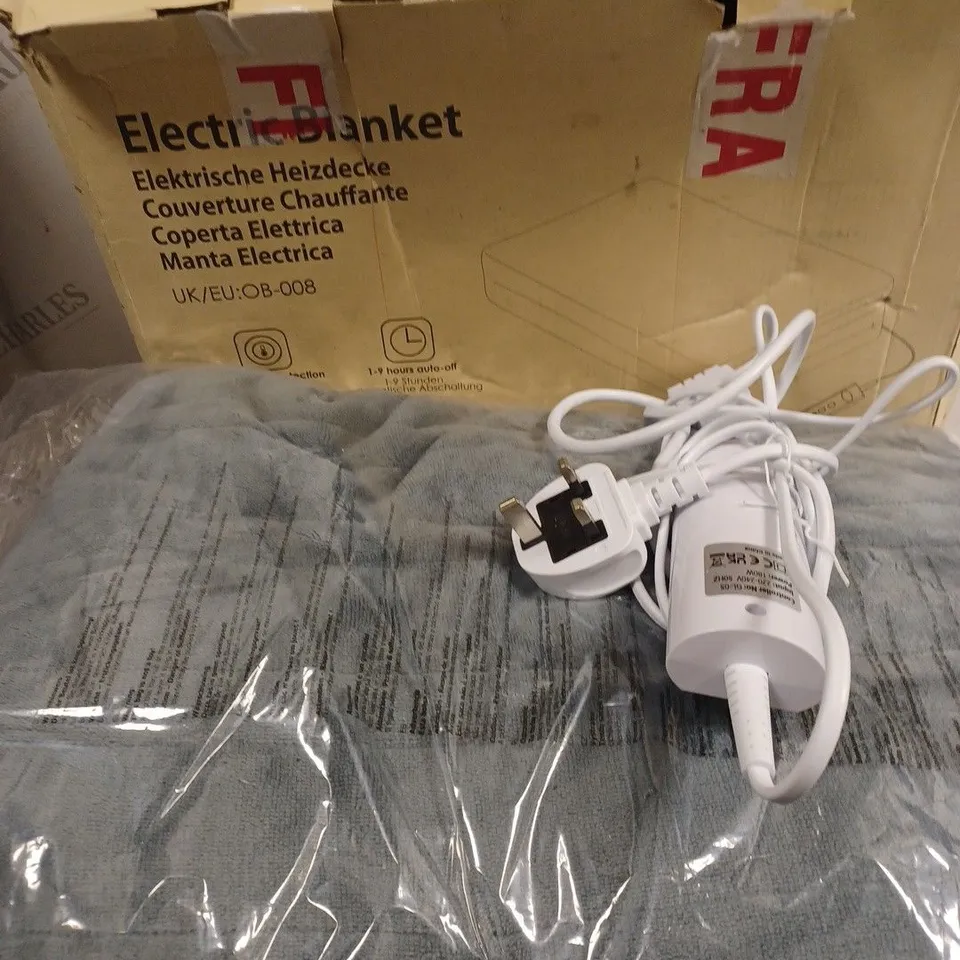 BOXED GREY ELECTRIC BLANKET