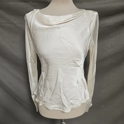 GHOST STUDIO ISABELLA BLOUSE IN IVORY SIZE XS