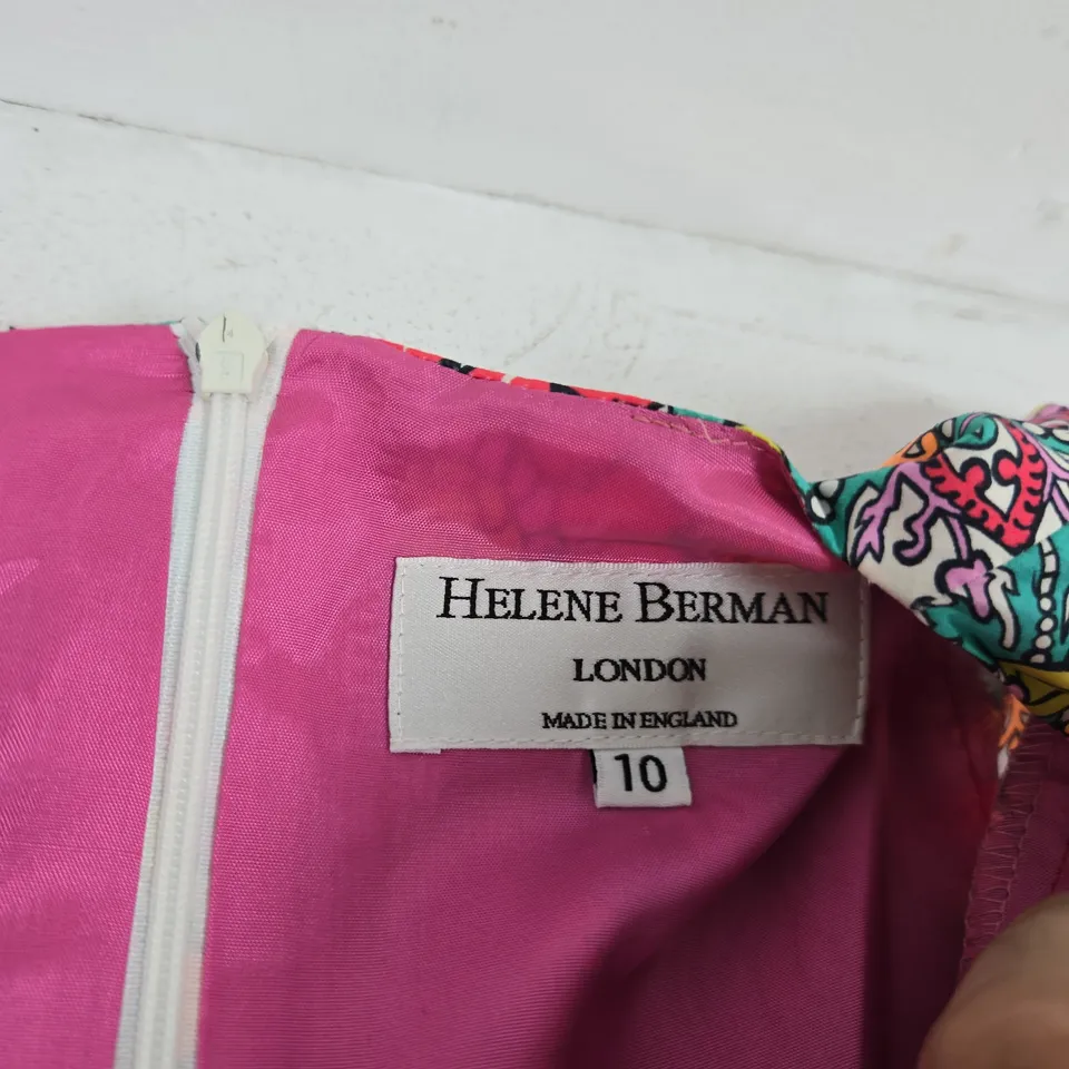 HELENE BERMAN LONDON FLORAL PRINT DRESS, UK SIZE 10