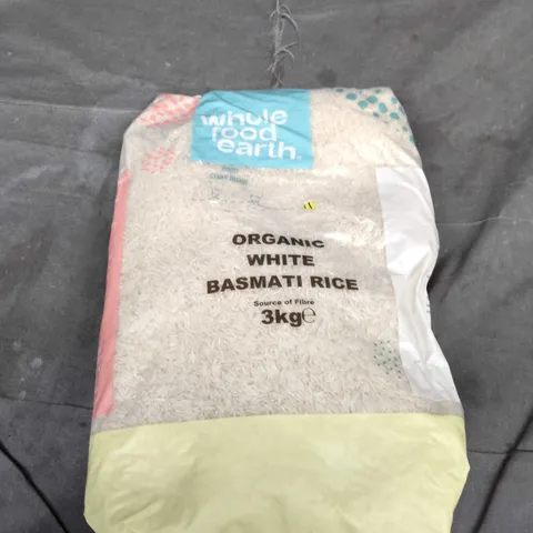 WHOLE FOOD EARTH ORGANIC WHITE BASMATI RICE 3KG