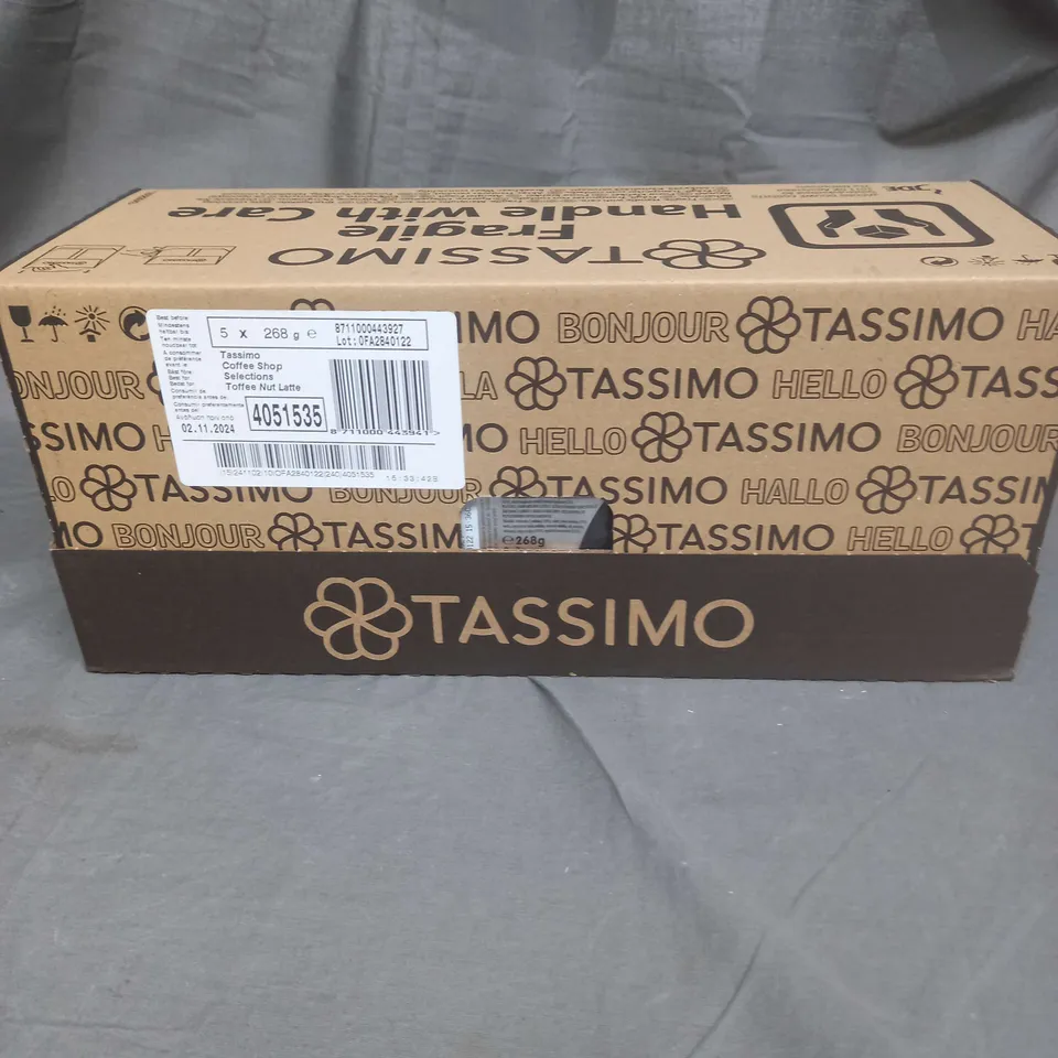 BOXED TASSIMO X5 COFFEE SHOP SELECTIONS TOFFEE NUT LATTE 
