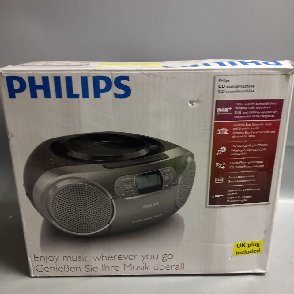BOXED PHILIPS PORTABLE CD SOUNDMACHINE