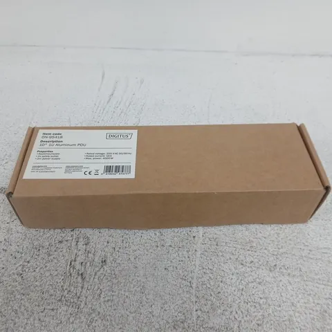 BOXED DIGITUS 10" SOCKET STRIP WITH ALUMINUM PROFILE, 4-WAY SOCKET OUTLET WITH EARTHING CONTACT