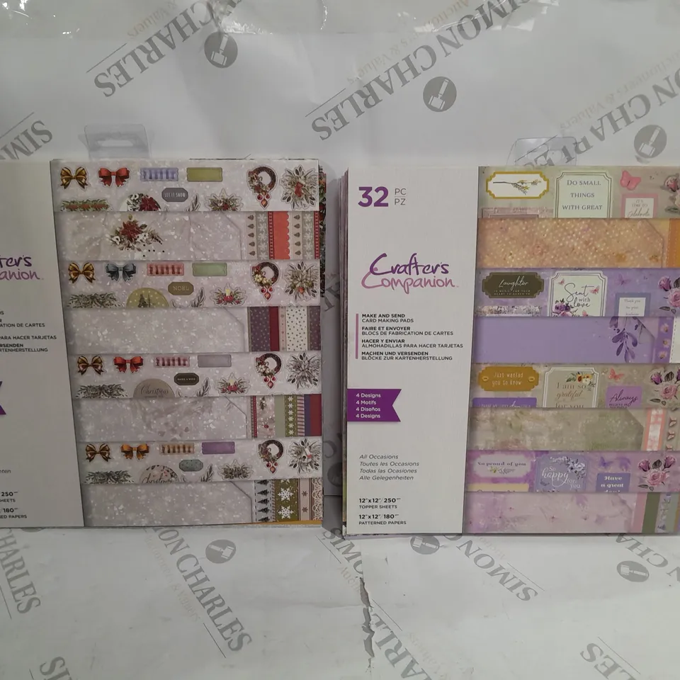 CRAFTERS COMPANION MAKE AND SEND CARDMAKING PADS CHRISTMAS & STANDARD EDITION