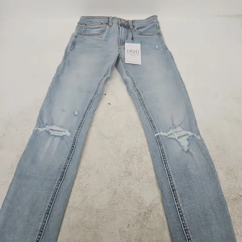 STRADIVARIUS WOMEN'S SKINNY LOW WAIST JEANS – LIGHT WASH, UK 6 (EU 34)