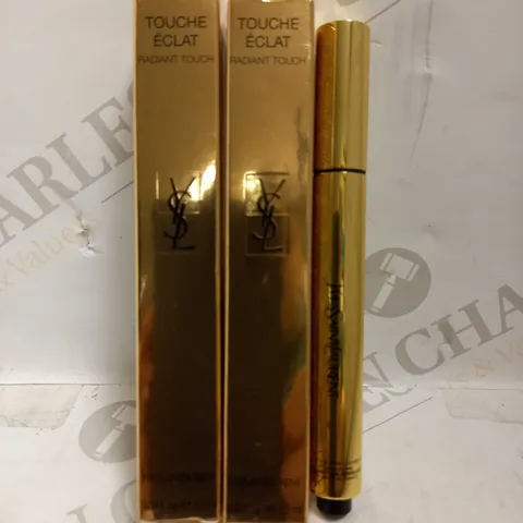 LOT OF 2 YVES SAINT LAURENT TOUCHE ECLAT RADIANT TOUCH HIGHLIGHTER & CONCEALER SHADE 1.5 LUMINOUS SILK