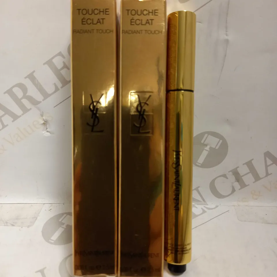 LOT OF 2 YVES SAINT LAURENT TOUCHE ECLAT RADIANT TOUCH HIGHLIGHTER & CONCEALER SHADE 1.5 LUMINOUS SILK
