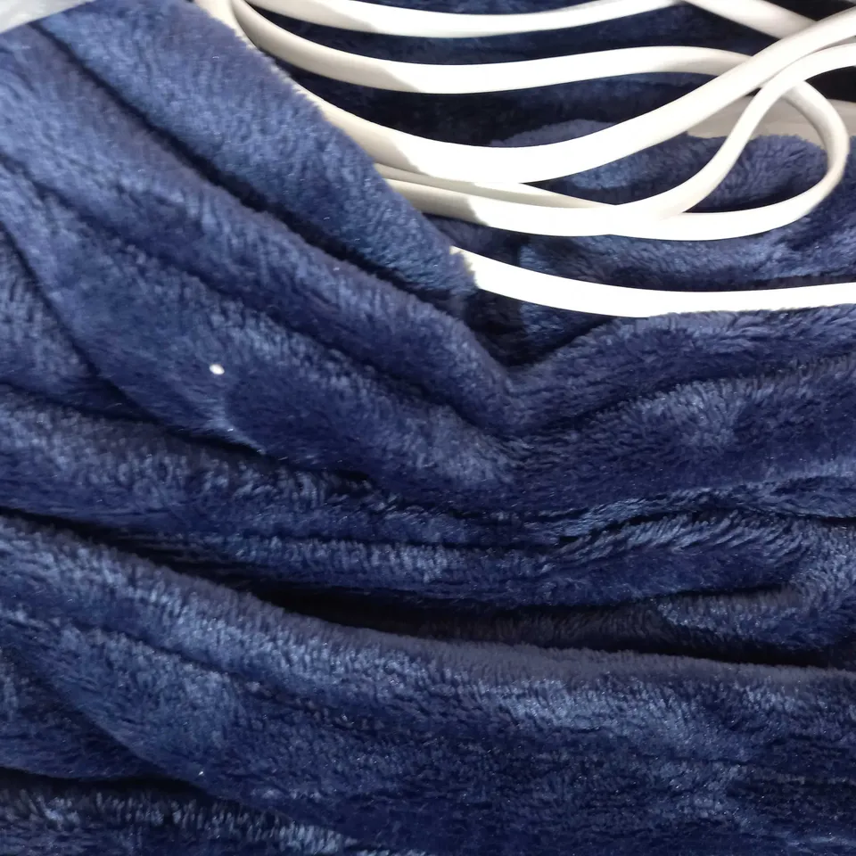 COZEE HOME HEATED NAVY THROW