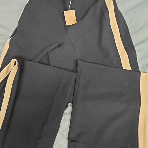 BODEN BLACK TROUSERS WITH GOLD TRIM - 16R