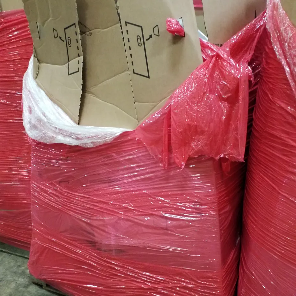 PALLET OF ASSORTED PRODUCTS INCLUDING DRYING RACK, PLAYPEN, A3 PICTURE FRAMES, SHOWER CURTAIN TENSION ROD