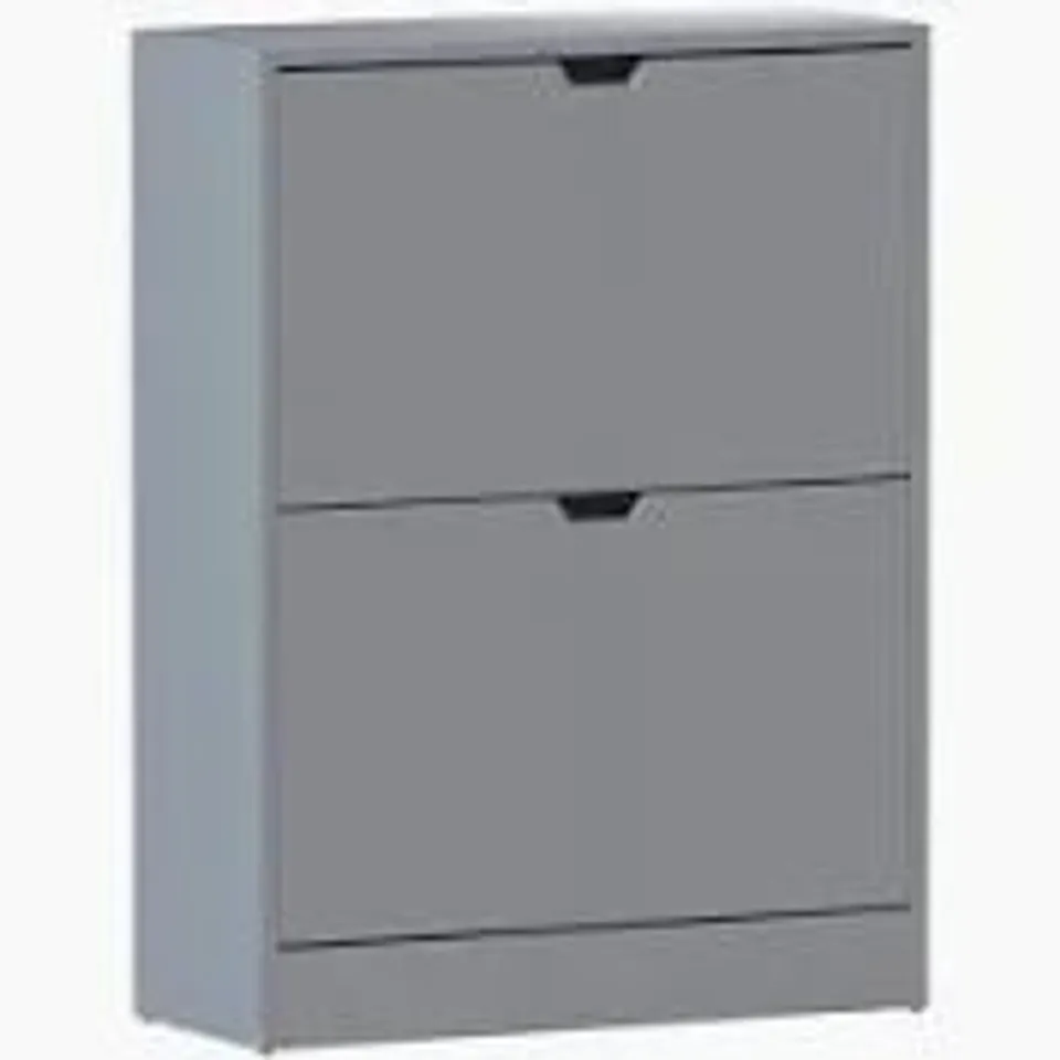 BOXED LASSÍC 2 DRAWER SHOE CABINET -GREY-