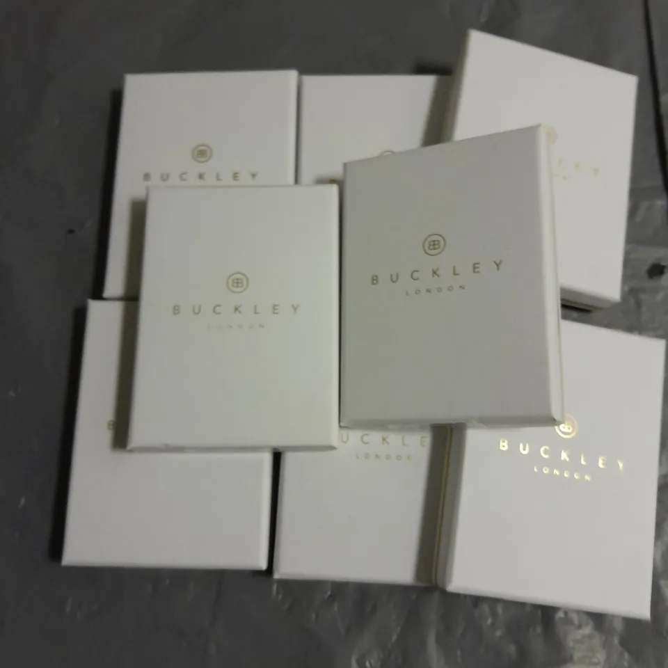 LOT OF 8 ASSORTED BOXED BUCKLEY LONDON JEWELLERY ITEMS