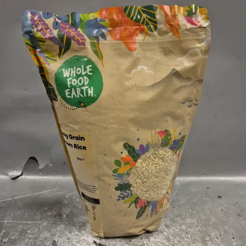 SEALED WHOLE FOOD EARTH LONG GRAIN BROWN RICE - 3KG