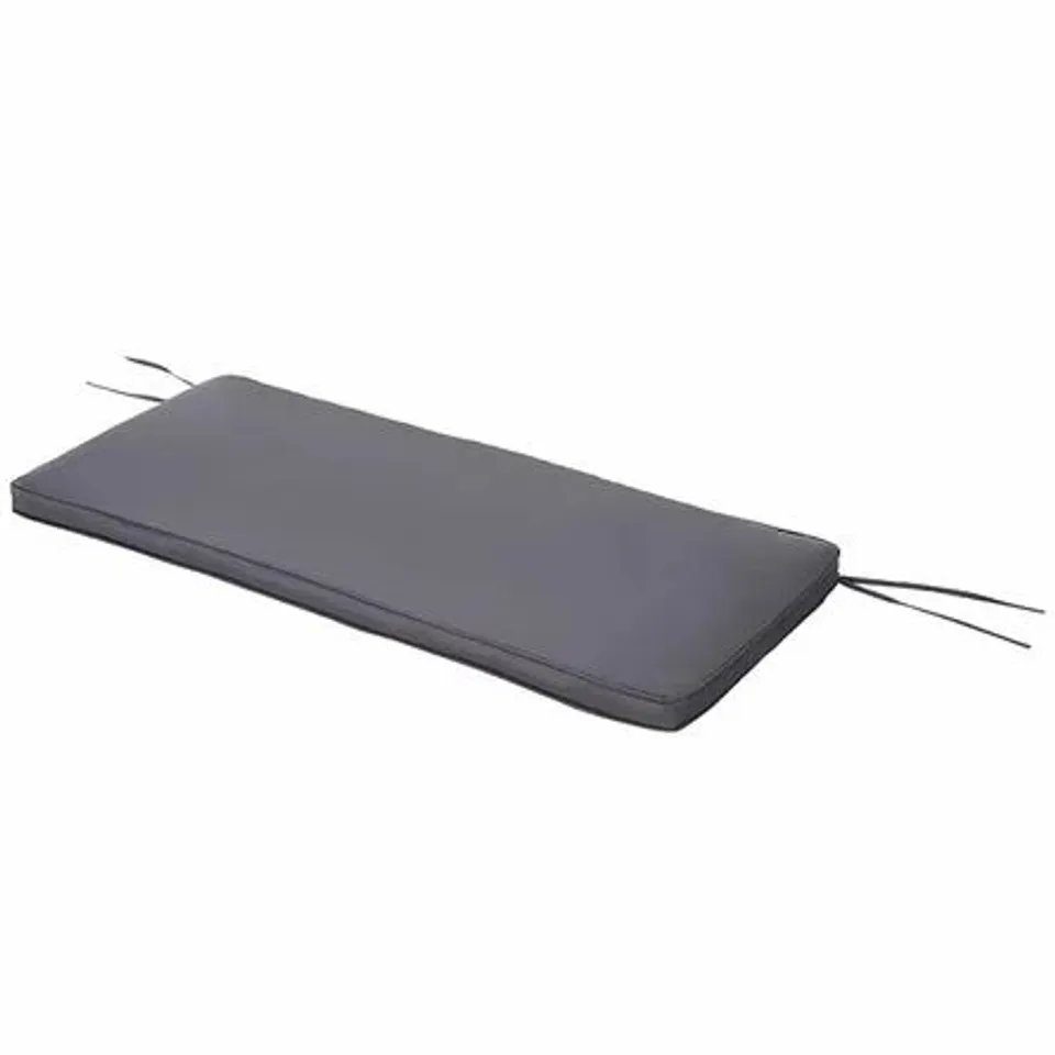 BOXED BENCH GARDEN SEAT CUSHION CHARCOAL 