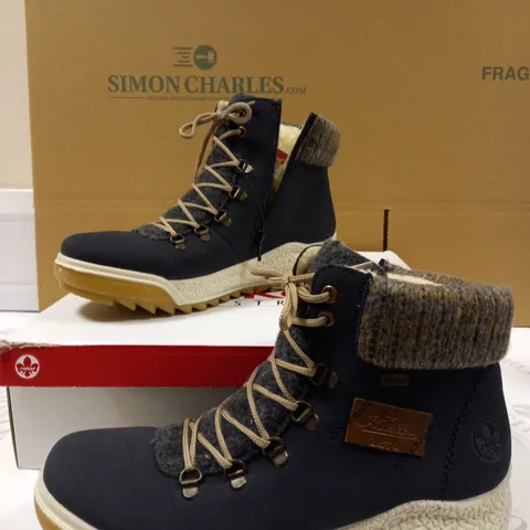 RIEKER LACE BOOT NAVY SIZE 7 1/2