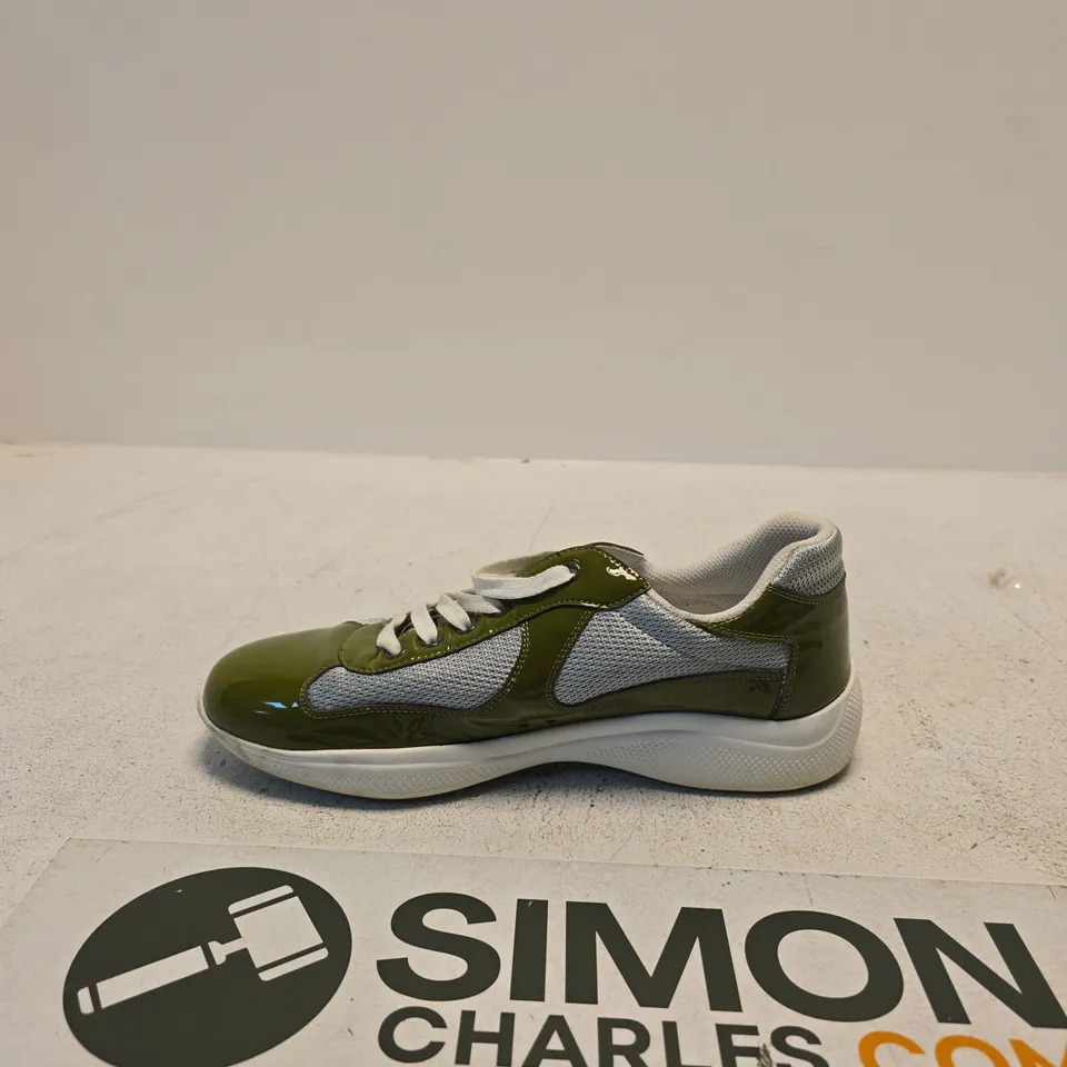 PRADA TRAINERS – UK 10 (MEN'S) – GREEN & GREY