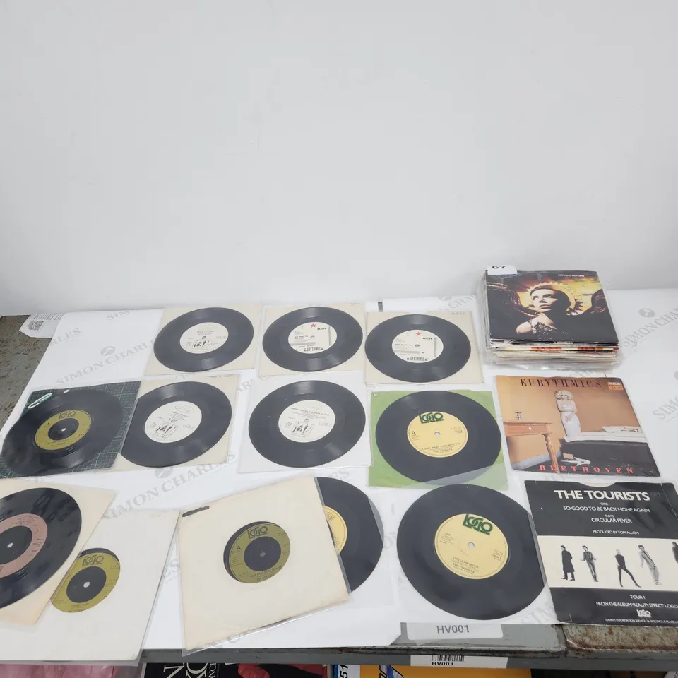 A COLLECTION OF 39 X EURYTHMICS, THE TOURISTS (PRE EURYTHMICS). COLLECTION VALUED AT CIRCA £200.