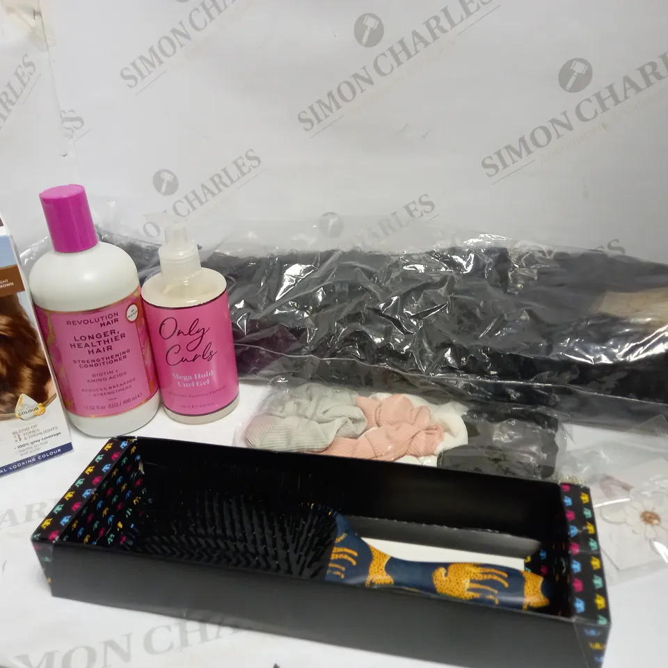 LOT OF APPROX 8 TO INCLUDE HAIR BRUSH , WIG , HAIR DYE , ECT