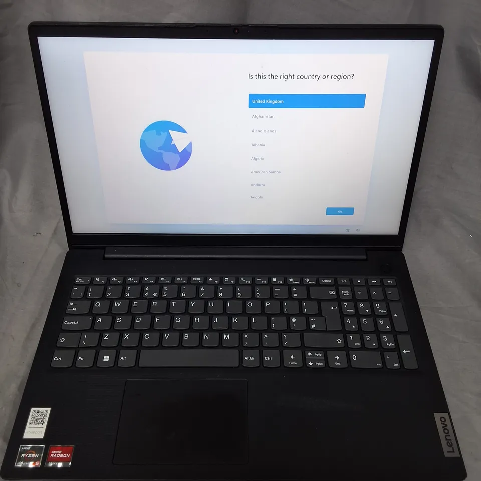 UNBOXED LENOVO V15 G3 AMD RYZEN 5000 SERIES 512GB LAPTOP IN BLACK