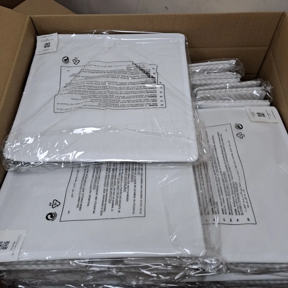 BOX OF APPROXIMATELY 19 OCEANHOME STORAGE BOX SETS - WHITE