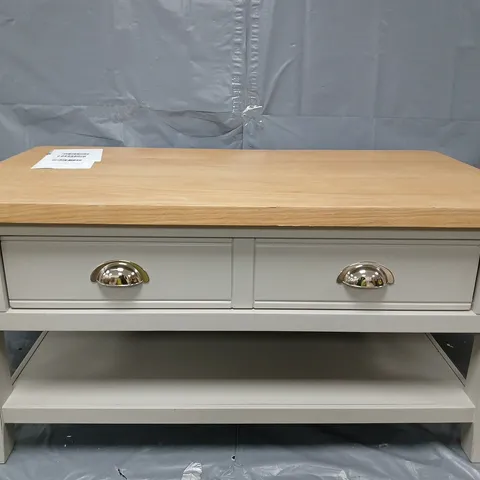 HOME MALONE READY ASSEMBLED LARGE 1 DRAWER COFFEE TABLE - CONTAINS SOLID WOOD