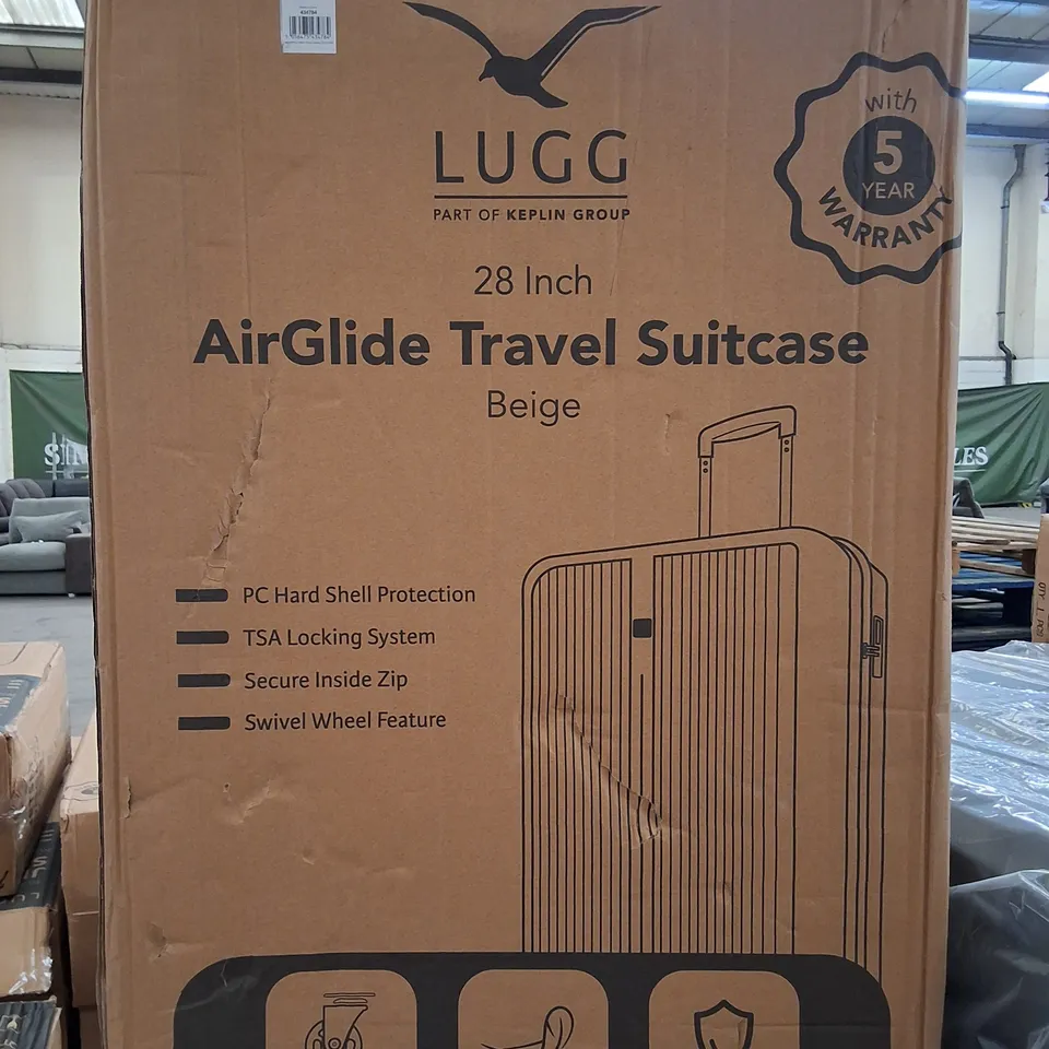 BOXED LUGG 28" AIRGLIDE TRAVEL SUITCASE - BEIGE 