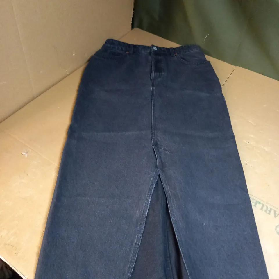 MONKL BLACK DENIM LONG SKIRT SIZE 40