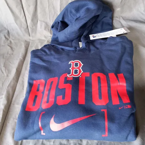 NIKE BOSTON MAJOR LEAGUE BASEBALL OFFICIALY LICENSED MENS HODED TOP