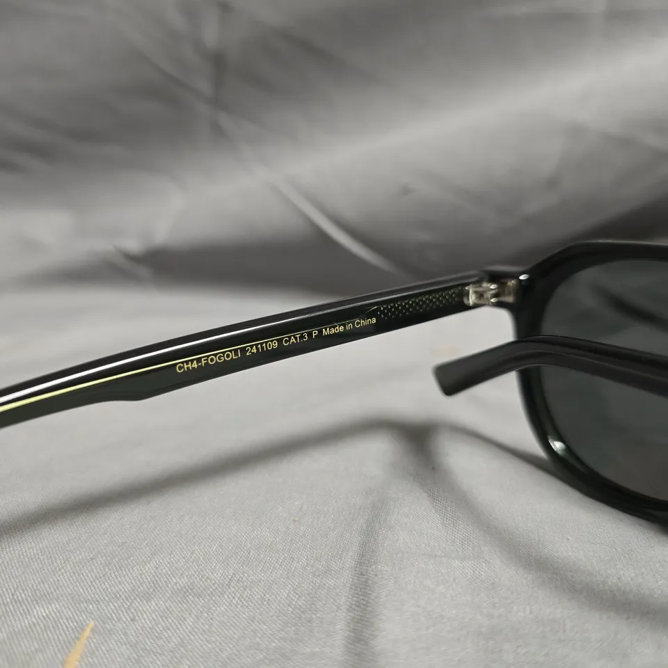 MELLER SUNGLASSES – BLACK ROUND FRAME, MODEL CH4-FOGOLI
