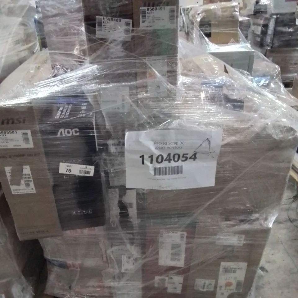 PALLET OF APPROXIMATELY 20 UNPROCESSED RAW RETURN MONITORS TO INCLUDE;