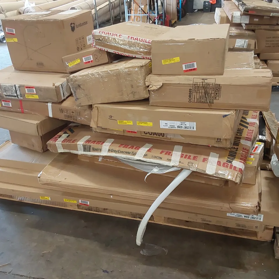 PALLET TO CONTAIN A LARGE ASSORTMENT OF ASSORTED FURNITURE PARTS 