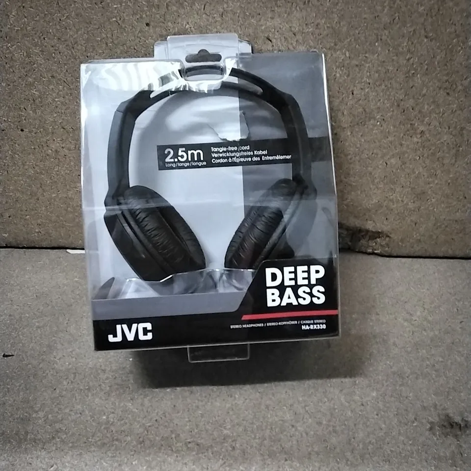 BOXED JVC DEEP BASS HA-RX330 HEADPHONES - BLACK