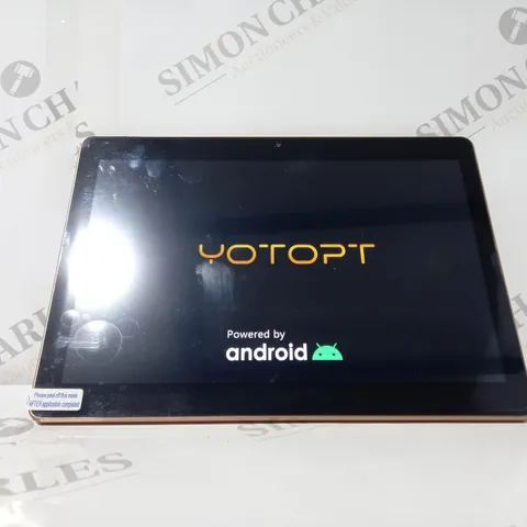 BOXED YOTOPT ANDROID OS TABLET IN BLACK & ROSE GOLD