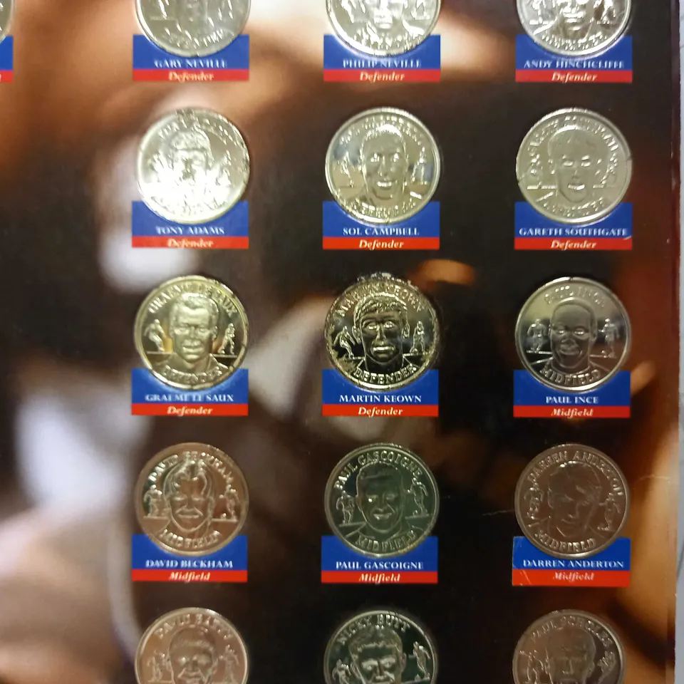 THE ENGLAND FOOTBALL SQUAD 1998 COIN COLLECTION