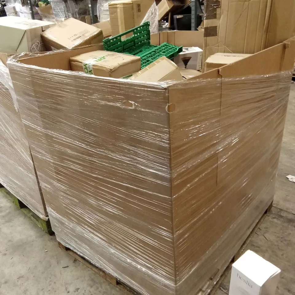 PALLET TO CONTAIN APPROXIMATELY 28 DESIGNER INDOOR LIGHTING PRODUCTS TO INCLUDE; CEILING LIGHTS, FLOOR LIGHTS, FLOOR LAMP ETC