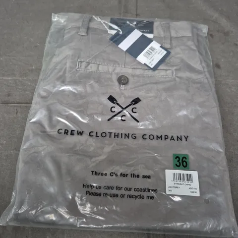 CREW CLOTHING COMPANY LIGHT GREY CHINOS β UK 36S