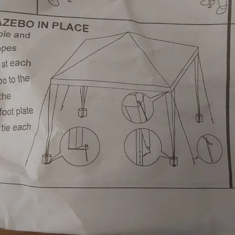 BOXED YUEBO GAZEBO 3X3 FOLDING WATERPROOF GAZEBO - COLOURS MAY VARY