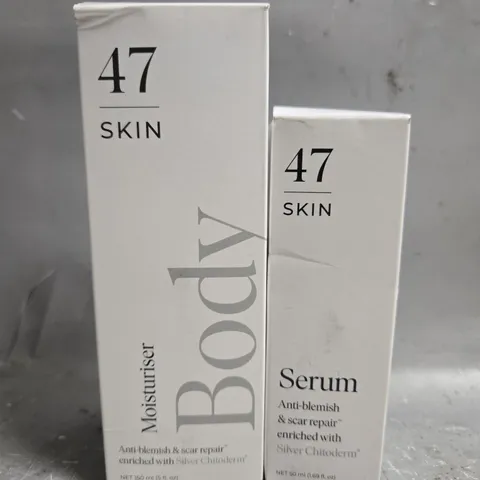 2 X 47 SKIN PRODUCTS TO INCLUDE BODY MOISTURISER 150ML & SERUM 50ML 