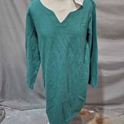 SEASALT ZORA TUNIC – WATSON GREEN, ORGANIC COTTON – UK 16