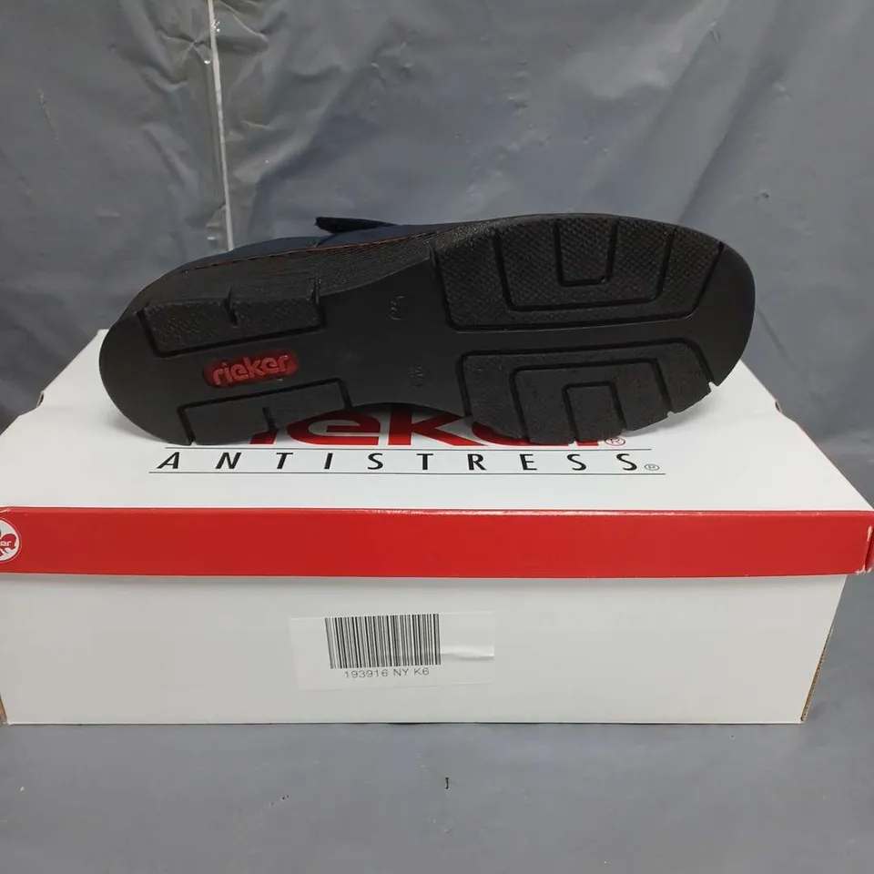 RIEKER LADIES VELCRO FASTENING SHOES BLUE SIZE EU 39