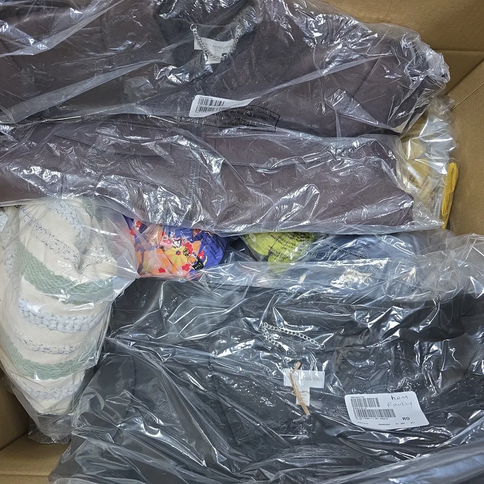 APPROXIMATELY 30 ASSORTED CLOTHING ITEMS IN VARIOUS SIZES, COLOURS & STYLES TO INCLUDE BRANDS SUCH AS RUTH LANGSFORD, MONSOON, D&CO, ETC - COLLECTION ONLY